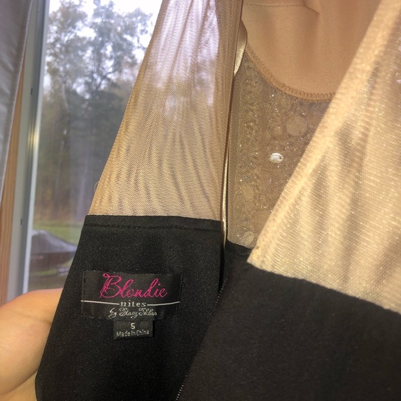 Black slit Formal/Prom-Dress sparkle top. - Picture 4 of 9